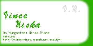 vince miska business card